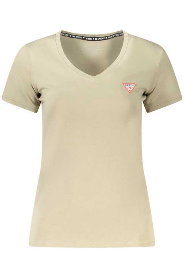 GUESS JEANS T-Shirt Damen T-Shirt Grün V-Ausschnitt Bio-Baumwolle mit GUESS JEANS T-Shirt Damen T-Shirt Grün V-Ausschnitt Bio-Baumwolle mit von GUESS JEANS