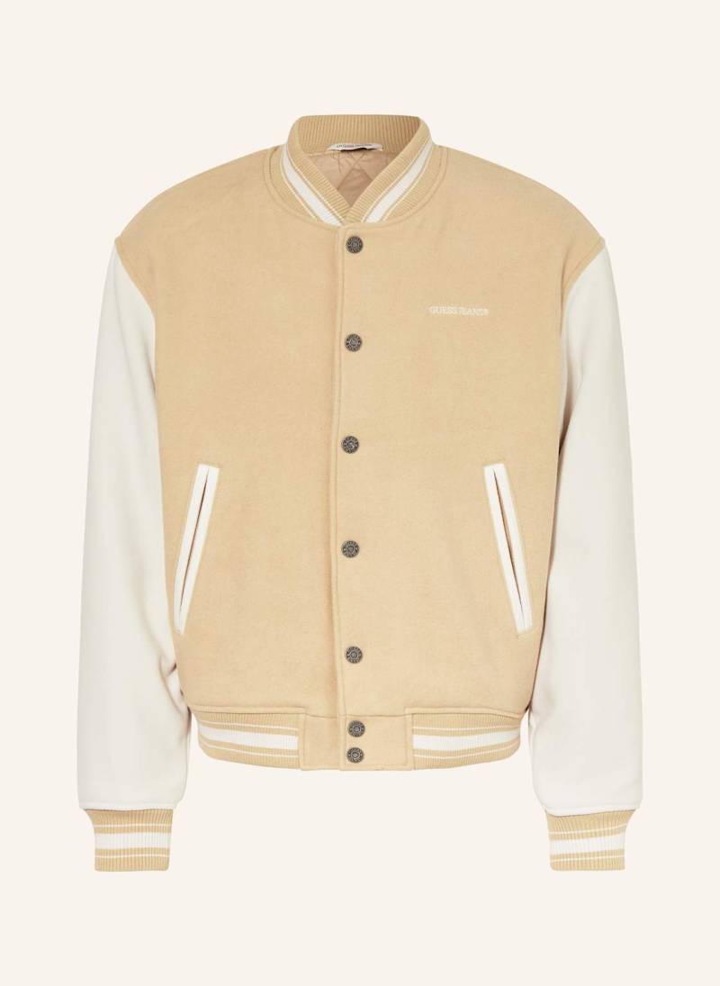 Guess Jeans College-Jacke beige von GUESS JEANS