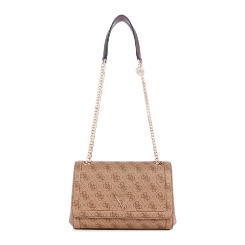 GUESS Noelle Girlfriend Satchel Latte Logo/Brown von GUESS