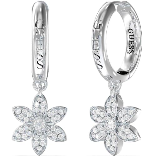 Damen-Ohrringe aus der Lotus-Kollektion. Die Ohrringe von 30 mm haben als Symbol Blume und haben eine Größe: Einheitsgröße. Die Ohrringe haben grau. Die Referenz: JUBE04149JWRHT/U, Legierter Stahl von GUESS