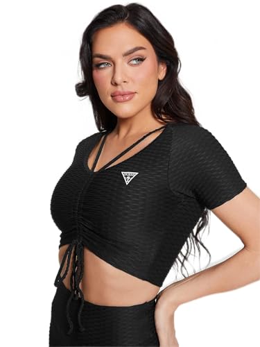 Damen T-Shirt GUESS DELMA ACTIVE CROP TOP S von GUESS