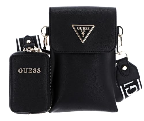 GUESS Damen Latona Flap Chit Chat Handy, Crossbody, Schwarz von GUESS