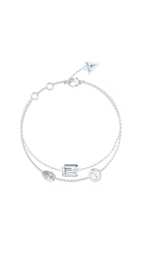 GUESS Armband 4G Light Charms & 4G Bracelet Rhodium silberfarben von GUESS