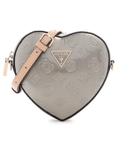 GUESS ARNELA MINI HEART BAG, Pwl Pewter Logo, Einheitsgröße von GUESS