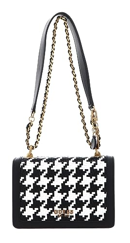 GUESS Abey Convertible Flap Crossbody Bag Black/White von GUESS