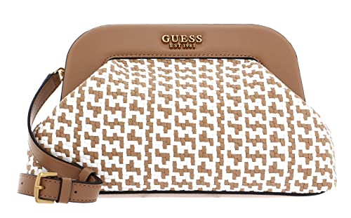 GUESS Abey Frame Clutch Cognac/White von GUESS