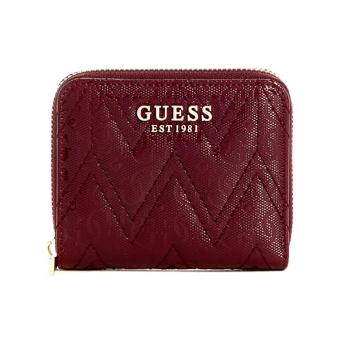 GUESS Adelard SLG Small Zip Around Wallet Burgundy von GUESS