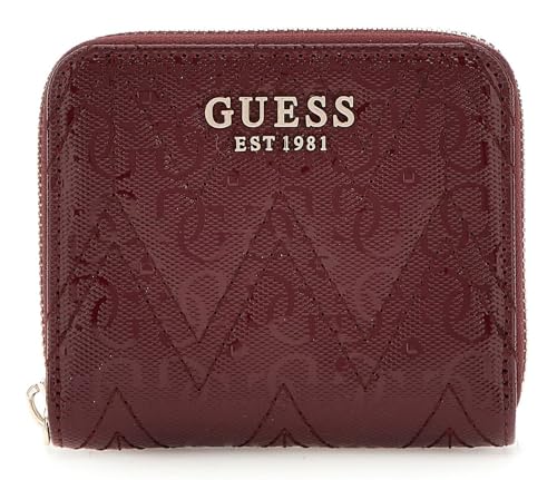 GUESS Adelard SLG Small Zip Around Wallet Burgundy von GUESS