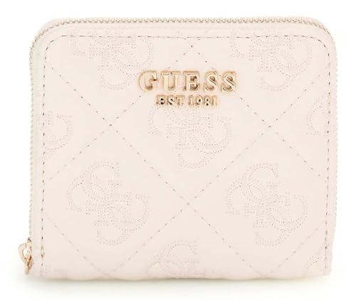 GUESS Adelasia SLG Small Zip Around Wallet Cream White von GUESS