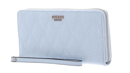 GUESS Damen Geldbörse Adi Cheque Organizer, Klassisch, Sky Blue, Polyurethan, Elegant, Metall-Logo, Abnehmbare Handgelenkband, Reißverschluss, Mehrere Kartenschlitze, 21 x 10 x 2,5 cm GUESS Damen Geldbörse Adi Cheque Organizer, Klassisch, Sky Blue, Polyurethan, Elegant, Metall-Logo, Abnehmbare Handgelenkband, Reißverschluss, Mehrere Kartenschlitze, 21 x 10 x 2,5 cm von GUESS