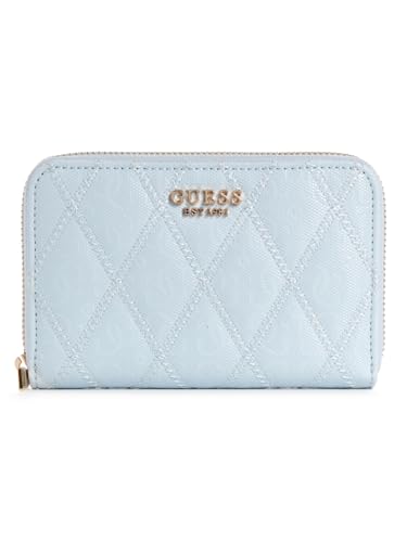 GUESS Adi SLG Zip Around Wallet M Sky Blue von GUESS