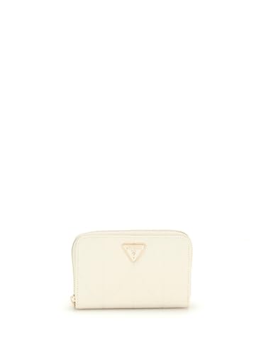 GUESS Aldina SLG Medium Zip Around Wallet M Cream White von GUESS