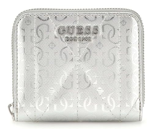 GUESS Aldina SLG Small Zip Around Wallet Silver von GUESS