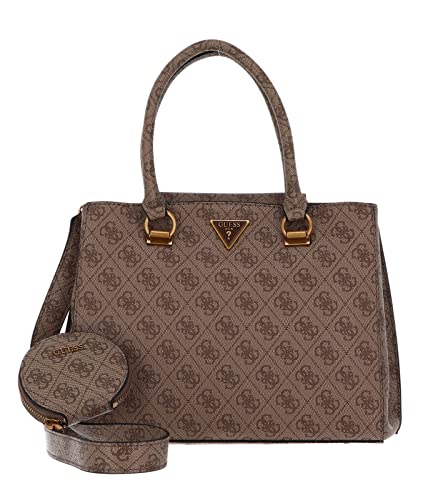 GUESS Alexie Girlfriend Satchel Latte Logo von GUESS