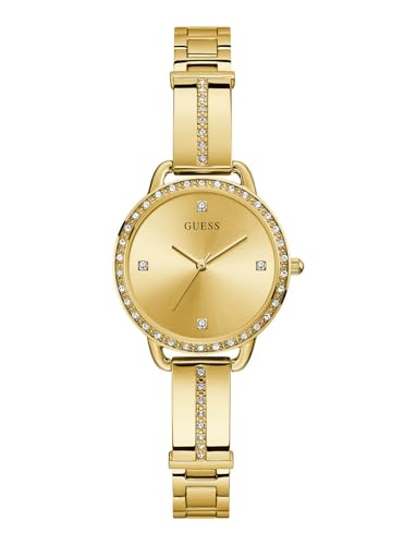 GUESS Damen Analog Quarz Uhr mit Edelstahl Armband GW0022L2 von GUESS