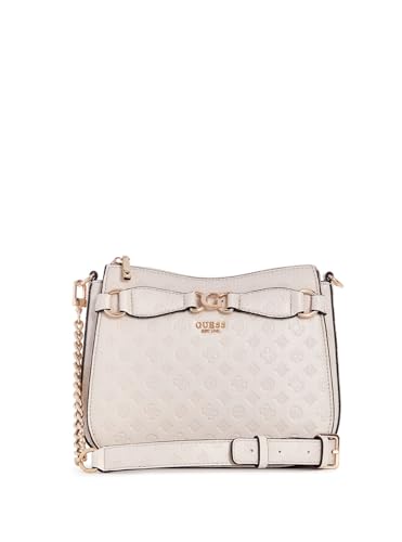 GUESS Arlena Logo Crossbody Hobo Taupe Logo von GUESS
