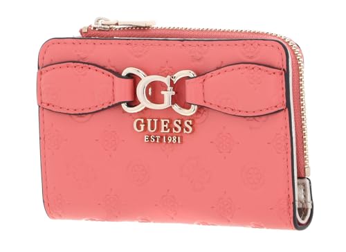 GUESS Arlena Logo Zip Around Card Case Coral Logo von GUESS