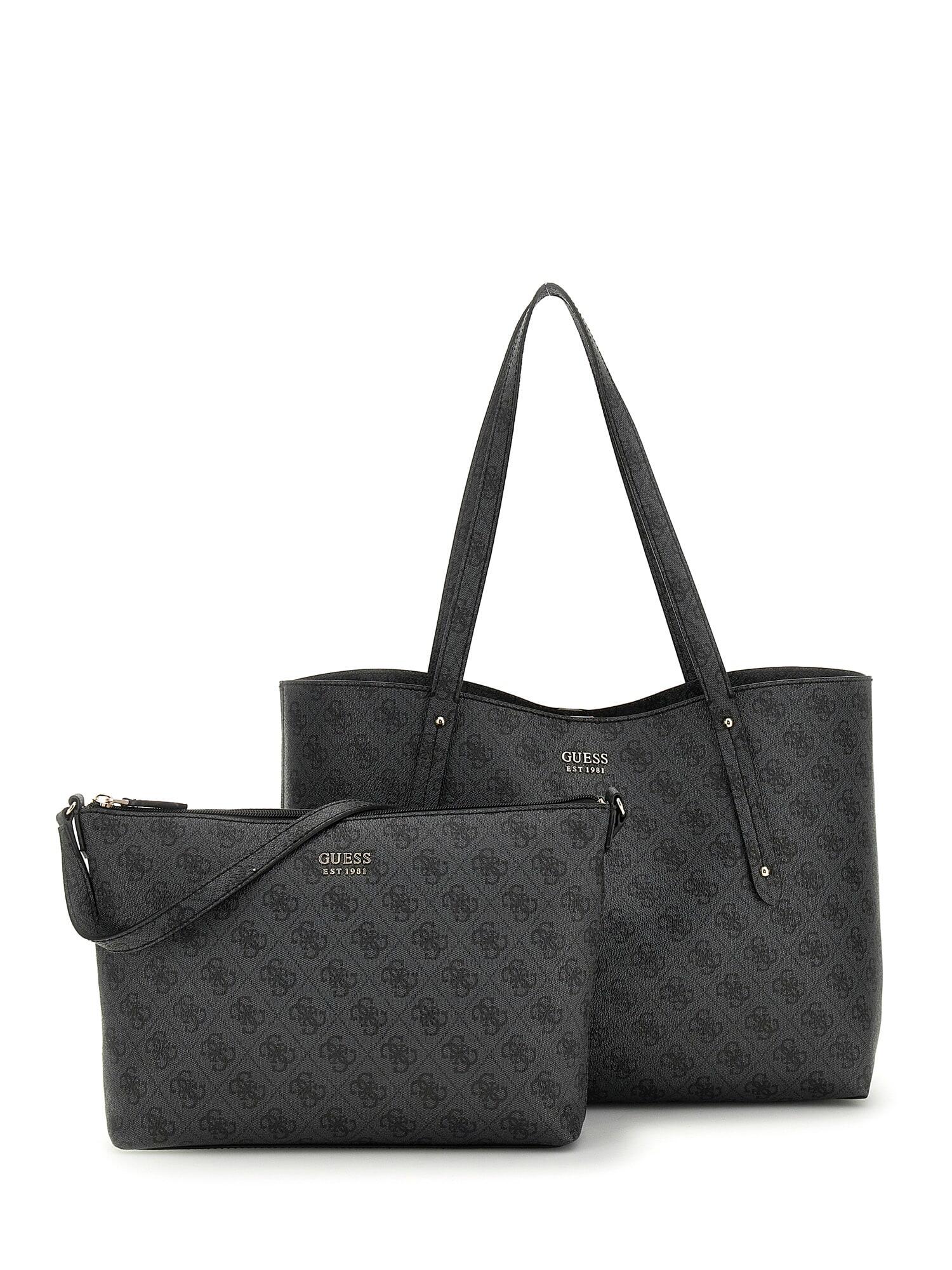 GUESS - BRENTON TOTE clo / coal logo von GUESS
