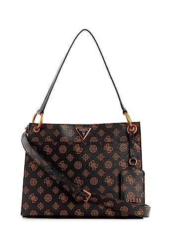 GUESS Basilea Girlfriend Satchel Mocha Logo von GUESS