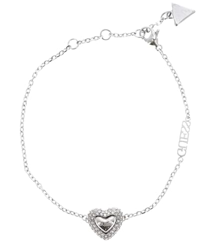 GUESS Beloved Pave Heart Bracelet L Rhodium von GUESS