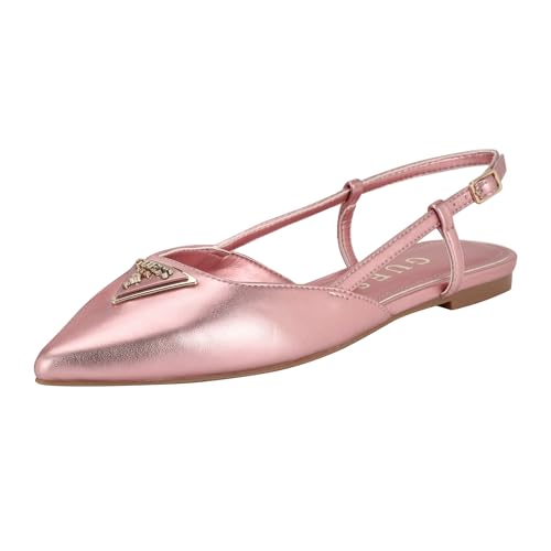 GUESS Bemas Damen Ballerinas, Medium Pink Metallic 660, 37.5 EU von GUESS