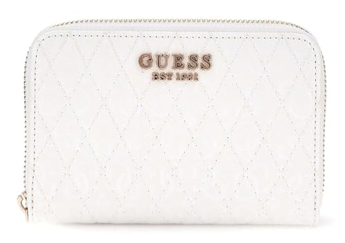 GUESS Betula SLG Medium Zip Around Wallet White von GUESS