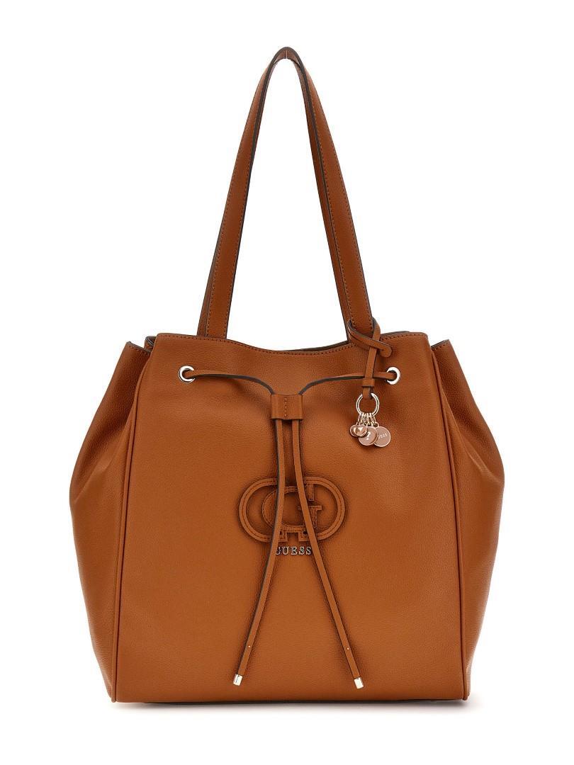 GUESS - Beutel Calebra Drawstring Tote Cognac Cognac von GUESS