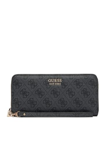 GUESS Brenton SLG Large Zip Around Wallet L Coal Logo von GUESS