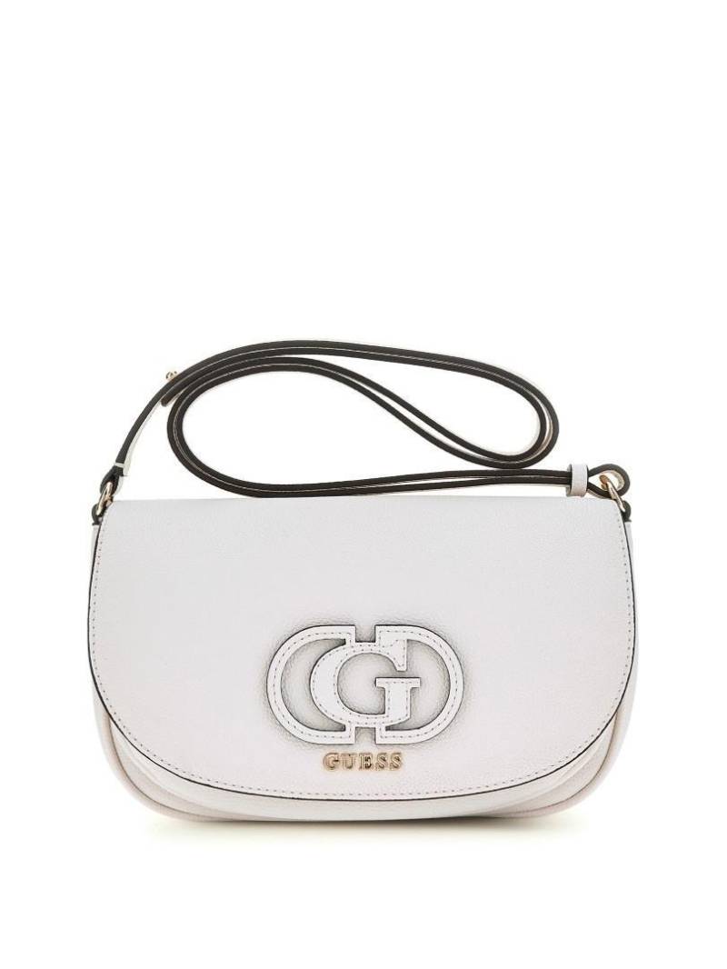 GUESS - Handtasche Calebra Convertible Xbody Flap Off White Weiß von GUESS