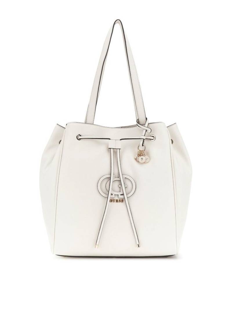 GUESS - Beutel Calebra Drawstring Tote Off White Weiß von GUESS