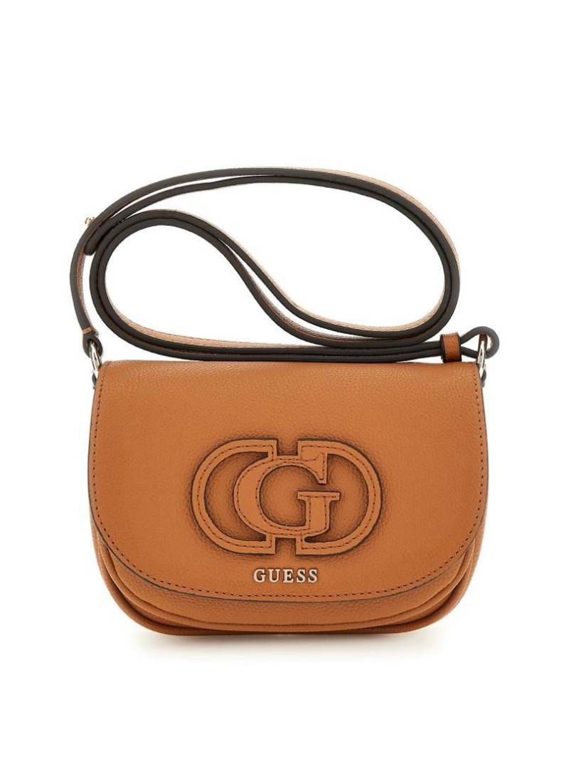 GUESS - Handtasche Calebra Mini Cnvrtbl Xbdy Flap Cognac Cognac von GUESS
