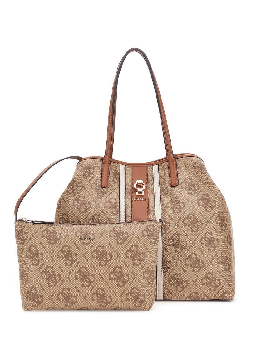 GUESS - Cityshopper Erenia Large 2 In 1 Tote Latte Logo Braun von GUESS