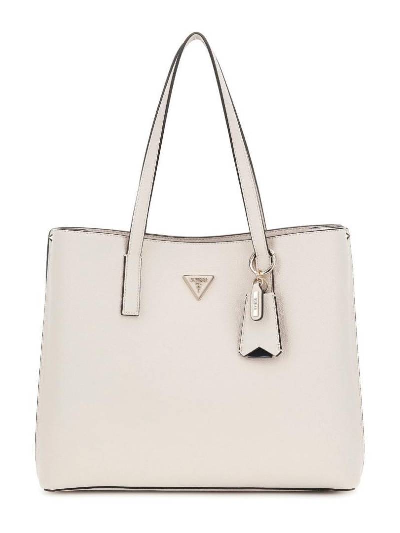 GUESS - Cityshopper Meridian Girlfriend Tote Ivory Beige von GUESS