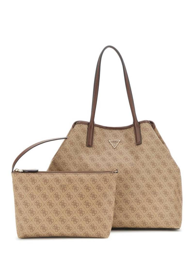 GUESS - Cityshopper Victtoria Large 2 In 1 Tote Latte Logo-Brown Braun von GUESS