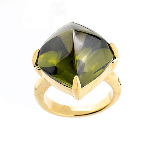GUESS Collection GC CWR81137-56 Damen-Ring aus Sterlingsilber, goldfarben, Größe 56 von GUESS