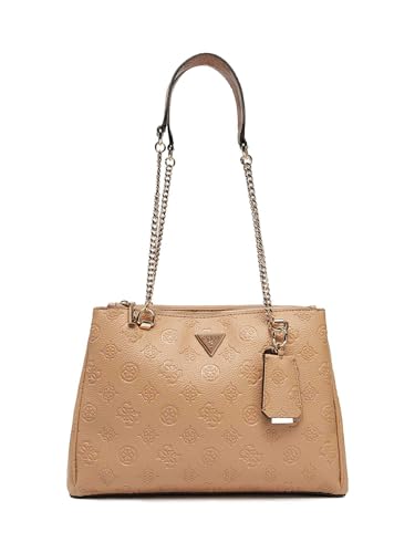 GUESS Cresidia Status Shoulder Satchel Bag Beige von GUESS