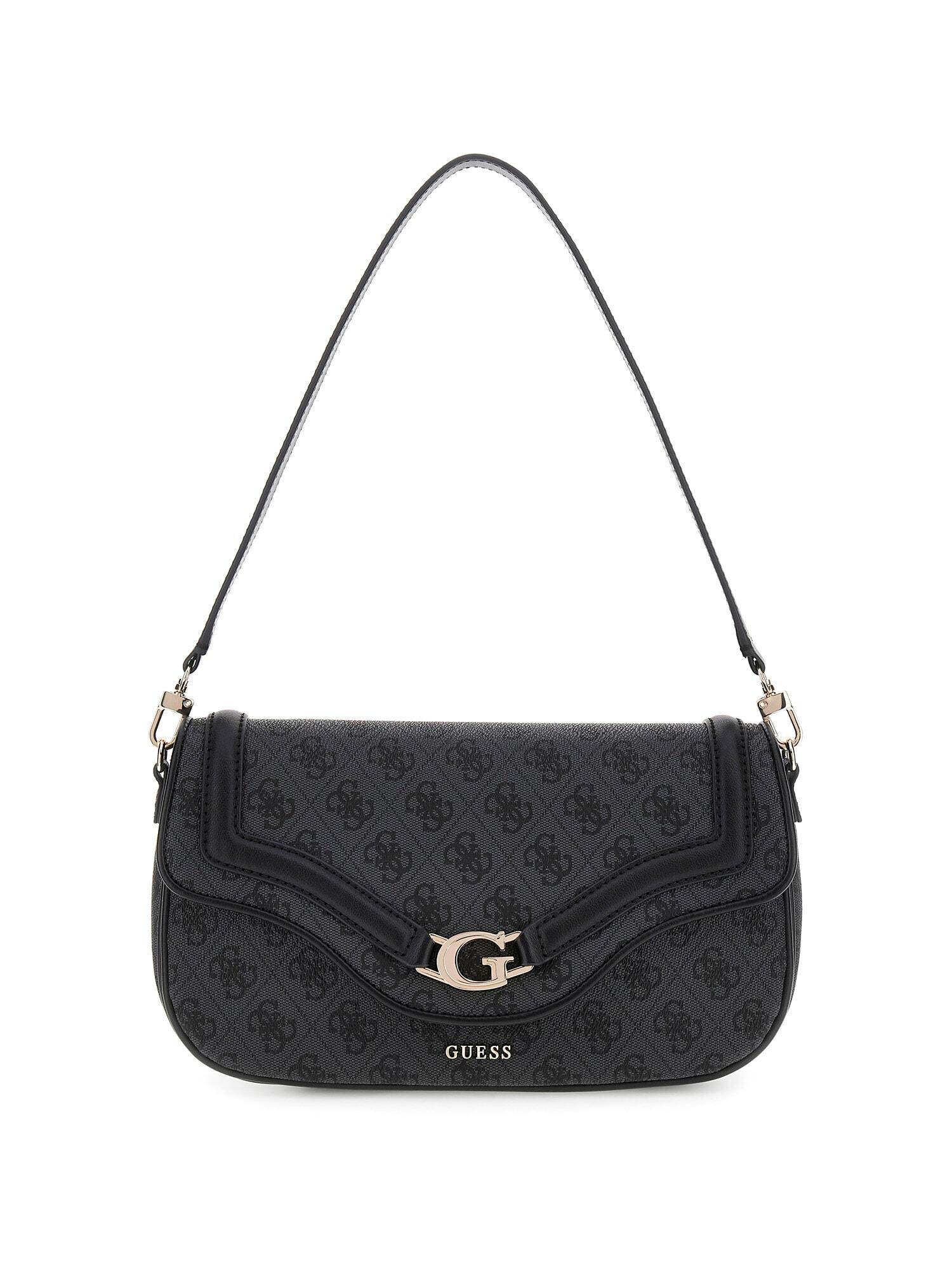 GUESS - DEA FLAP SHOULDER BAG clo / coal logo von GUESS