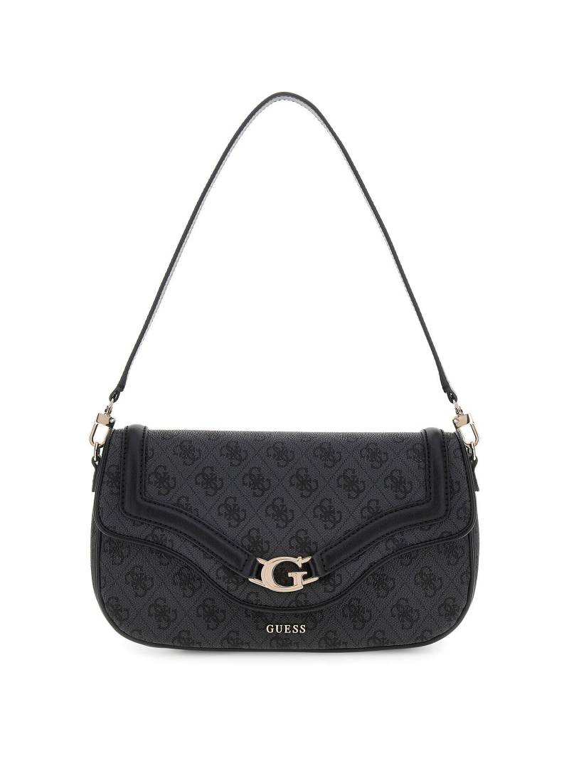 GUESS - DEA FLAP SHOULDER BAG clo / coal logo von GUESS