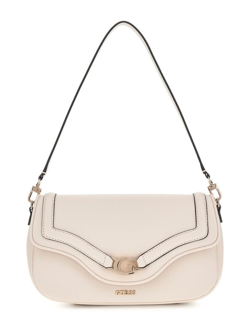 GUESS - DEA FLAP SHOULDER BAG off / off white von GUESS