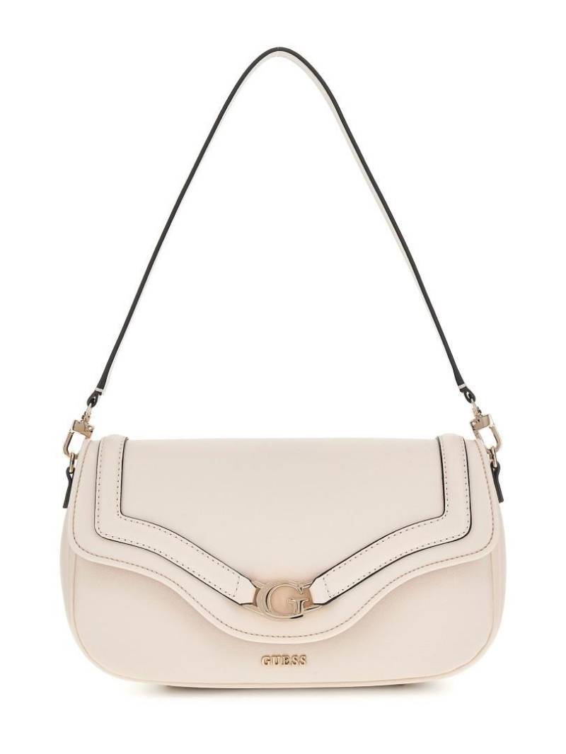 GUESS - Handtasche Dea Flap Shoulder Bag Off White Weiß von GUESS