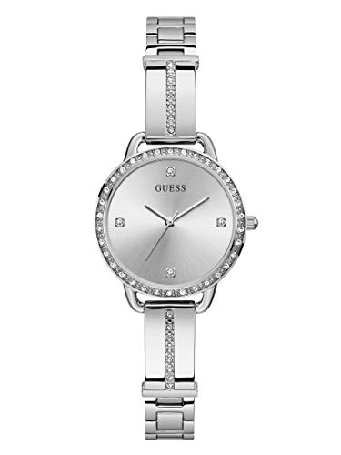 GUESS Damen Analog Quarz Uhr mit Edelstahl Armband GW0022L1 von GUESS
