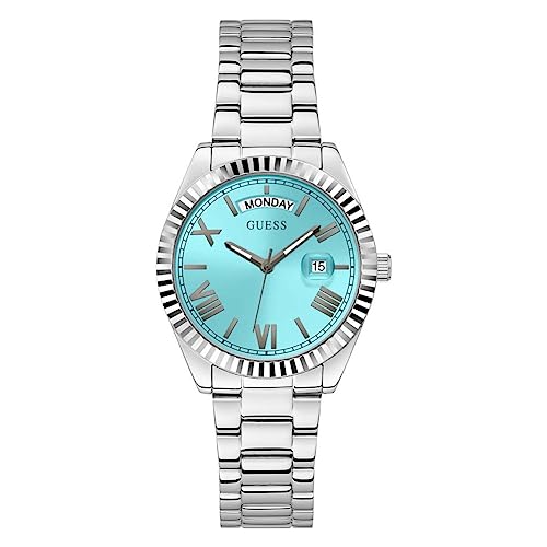 GUESS Damen Analog Quarz Uhr mit Edelstahl Armband GW0308L4 von GUESS