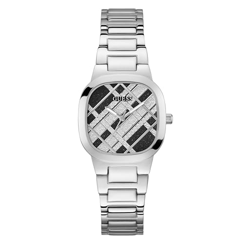 GUESS Damen Analog Quarz Uhr mit Edelstahl Armband GW0600L1 von GUESS