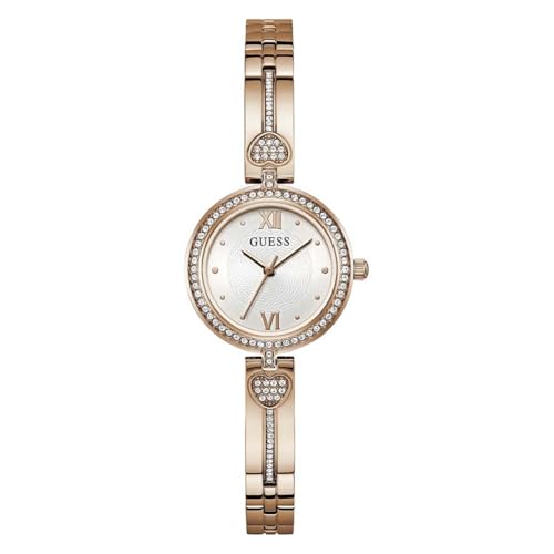 GUESS Damen Analog Quarz Uhr mit Edelstahl Armband GW0655L3 von GUESS