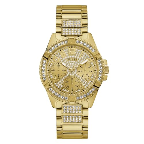 GUESS Damen Analog Quarz Uhr mit Edelstahl Armband W1156L2 von GUESS