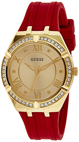 GUESS Damen Analog Quarz Uhr mit Silikon Armband GW0034L6 von GUESS