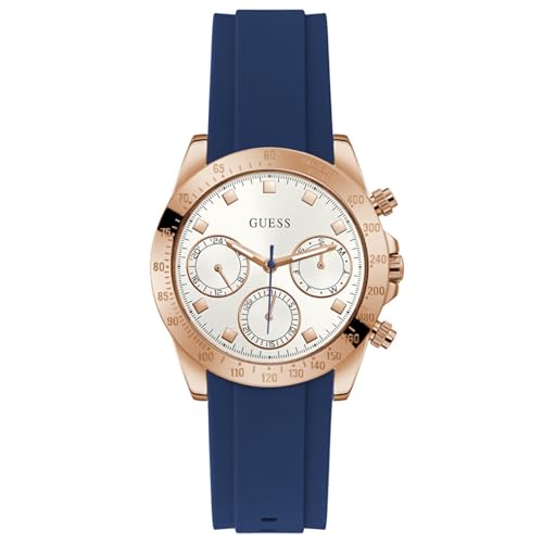 GUESS Damen Analog Quarz Uhr mit Silikon Armband GW0315L2 von GUESS