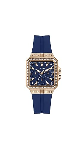 GUESS Damen Analog Quarz Uhr mit Silikon Armband GW0618L2 von GUESS