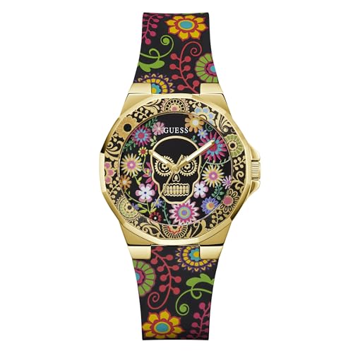 GUESS Damen Analog Quarz Uhr mit Silikon Armband GW0754L1 von GUESS