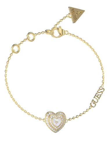 GUESS Damen-Armband Amami Perlmutt Herz Goldfarben JUBB04027JWYG von GUESS